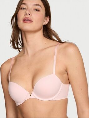 Victoria’s Secret Deep Plunge Demi Pink T-Shirt Push-Up Bra - Women Intimates